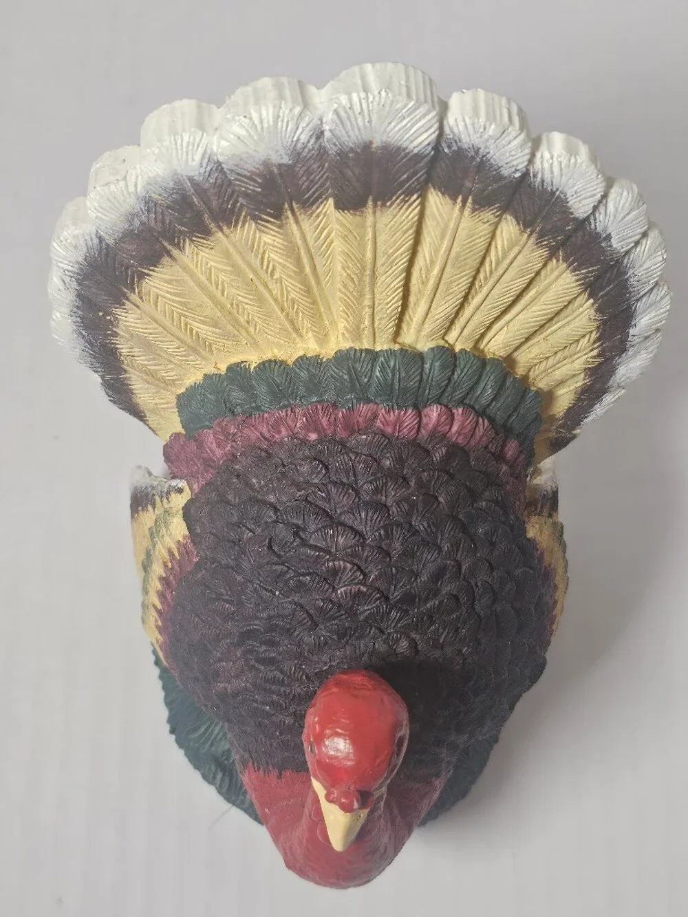 Hand Painted Resin Turkey Statue Primitive Fall Harvest Table Decor 8